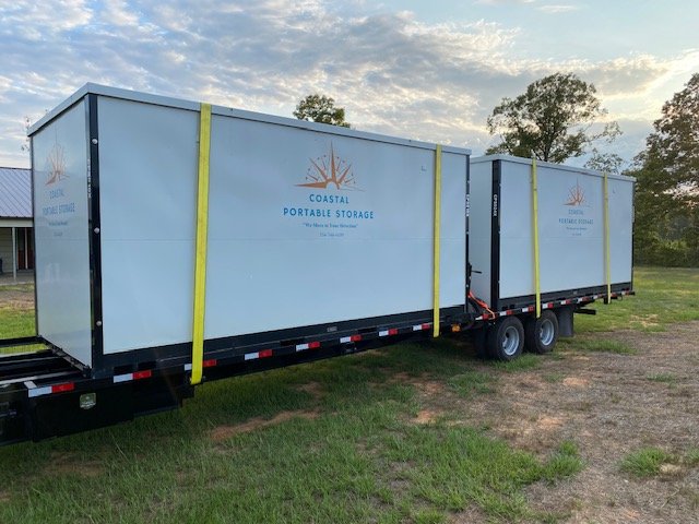 Coastal Portable Storage containers on delivery trailer
